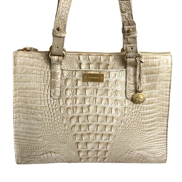 Brahmin anywhere tote bag is cream and tan Melbourne - Picture 1 of 11